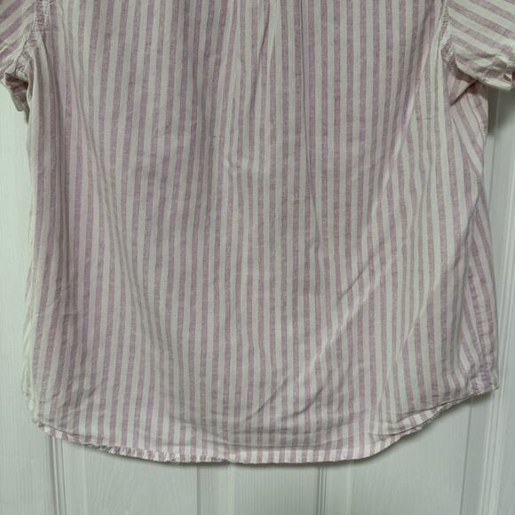 BDG Urban Outfitters Women's Pink Striped Button Up Shirt Size Large - Picture 7 of 9